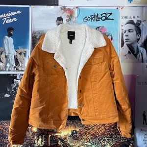 Tan sherpa trucker jacket